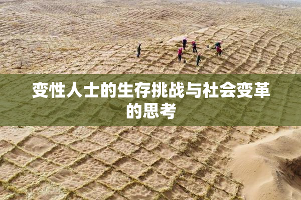 变性人士的生存挑战与社会变革的思考