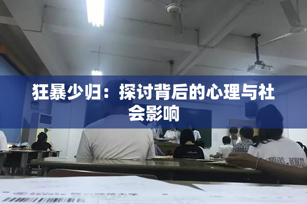 狂暴少归：探讨背后的心理与社会影响