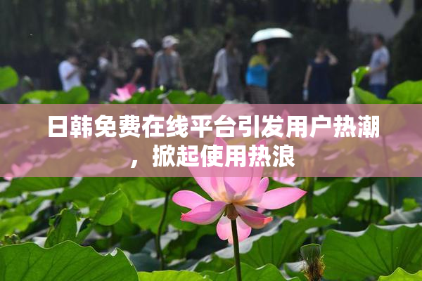 日韩免费在线平台引发用户热潮，掀起使用热浪