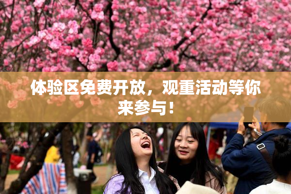 体验区免费开放，观重活动等你来参与！