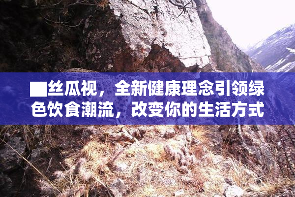 ▇丝瓜视，全新健康理念引领绿色饮食潮流，改变你的生活方式