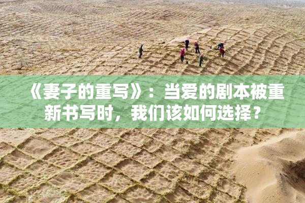 《妻子的重写》：当爱的剧本被重新书写时，我们该如何选择？