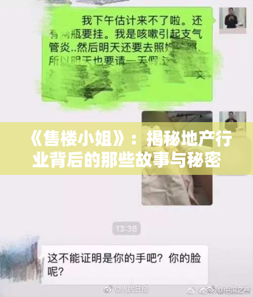 《售楼小姐》：揭秘地产行业背后的那些故事与秘密