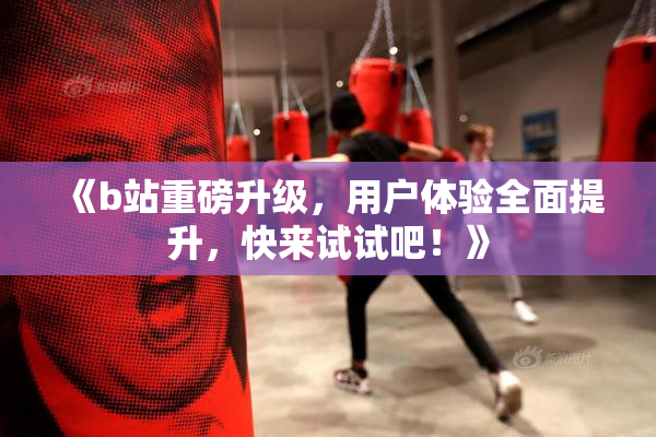 《b站重磅升级，用户体验全面提升，快来试试吧！》