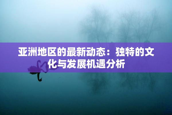 亚洲地区的最新动态：独特的文化与发展机遇分析