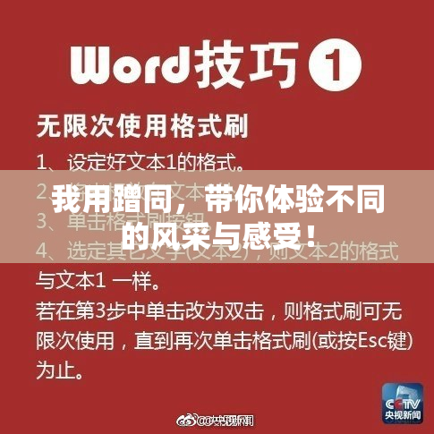 我用蹭同，带你体验不同的风采与感受！