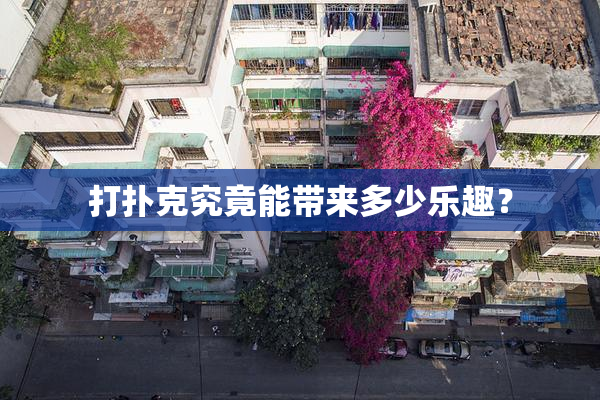 打扑克究竟能带来多少乐趣？