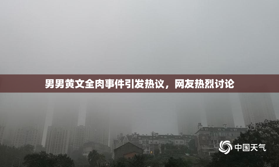 男男黄文全肉事件引发热议，网友热烈讨论