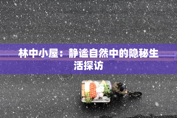 林中小屋：静谧自然中的隐秘生活探访