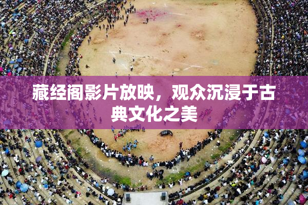 藏经阁影片放映，观众沉浸于古典文化之美