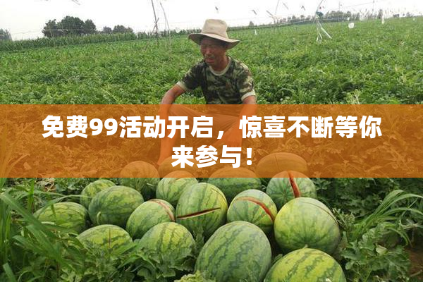 免费99活动开启，惊喜不断等你来参与！