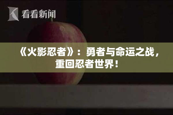 《火影忍者》：勇者与命运之战，重回忍者世界！