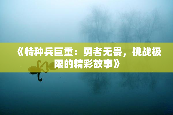 《特种兵巨重：勇者无畏，挑战极限的精彩故事》