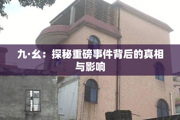 九·幺：探秘重磅事件背后的真相与影响