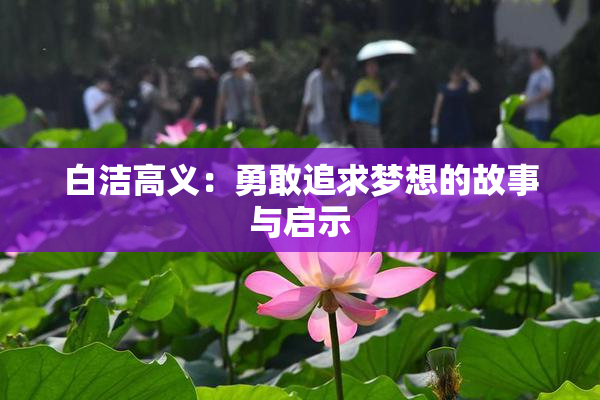 白洁高义：勇敢追求梦想的故事与启示
