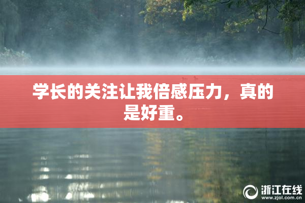 学长的关注让我倍感压力，真的是好重。