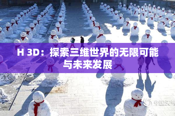 H 3D：探索三维世界的无限可能与未来发展