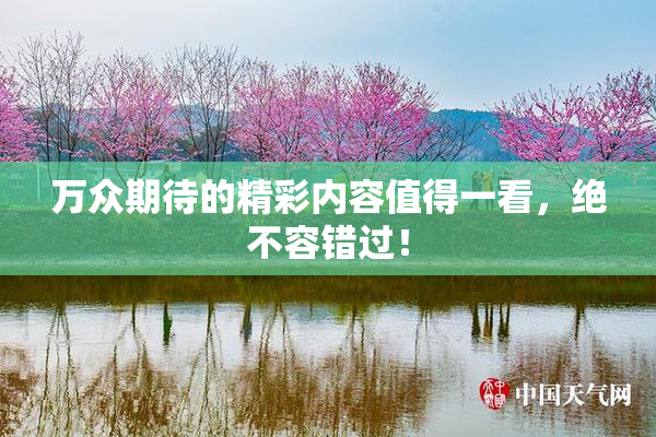 万众期待的精彩内容值得一看，绝不容错过！