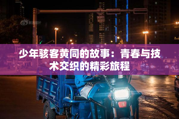 少年骇客黄同的故事：青春与技术交织的精彩旅程