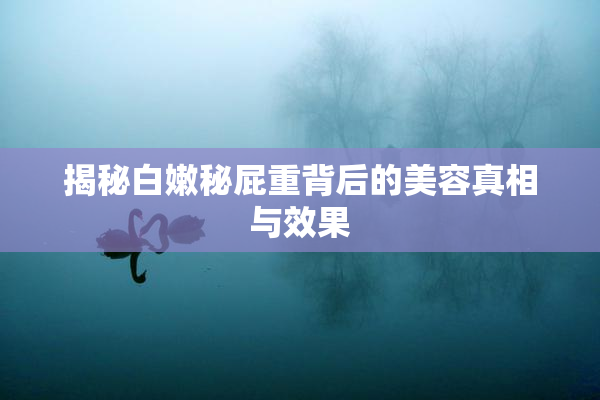 揭秘白嫩秘屁重背后的美容真相与效果