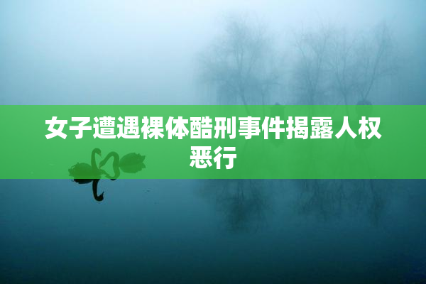 女子遭遇裸体酷刑事件揭露人权恶行