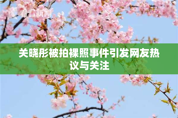 关晓彤被拍裸照事件引发网友热议与关注