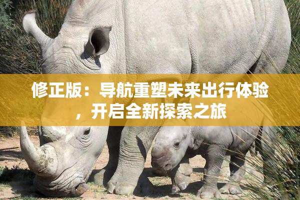 修正版：导航重塑未来出行体验，开启全新探索之旅