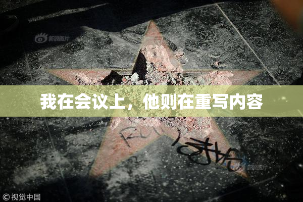 我在会议上，他则在重写内容