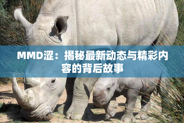 MMD涩：揭秘最新动态与精彩内容的背后故事