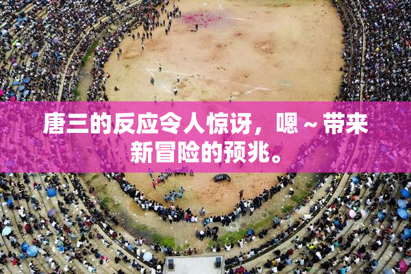唐三的反应令人惊讶，嗯～带来新冒险的预兆。