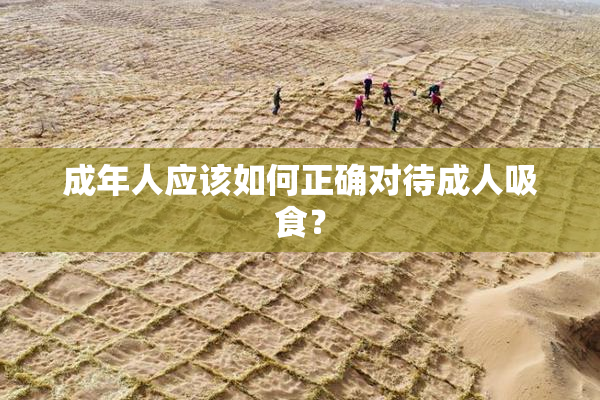 成年人应该如何正确对待成人吸食？