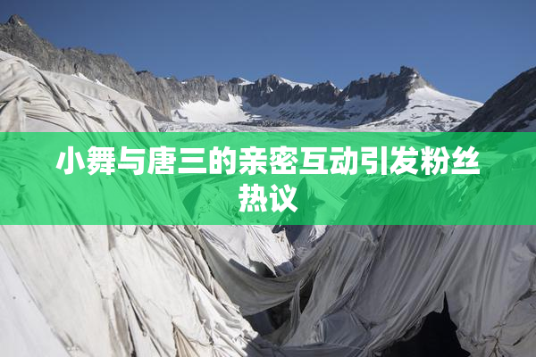 小舞与唐三的亲密互动引发粉丝热议