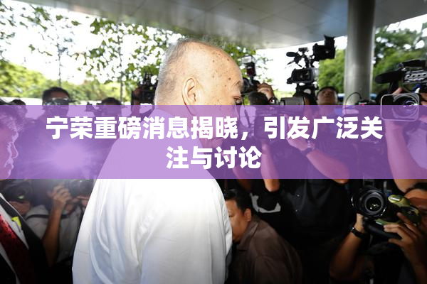 宁荣重磅消息揭晓，引发广泛关注与讨论