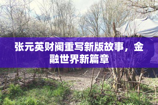 张元英财阀重写新版故事，金融世界新篇章
