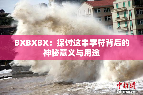 BXBXBX：探讨这串字符背后的神秘意义与用途