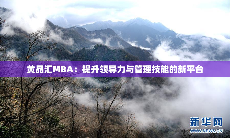 黄品汇MBA：提升领导力与管理技能的新平台