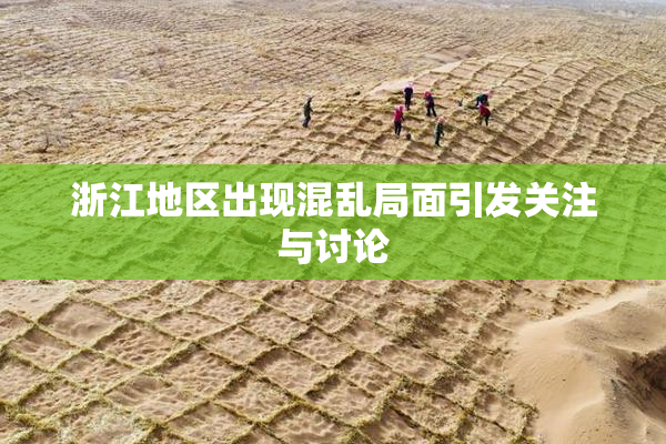 浙江地区出现混乱局面引发关注与讨论