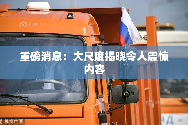 重磅消息：大尺度揭晓令人震惊内容
