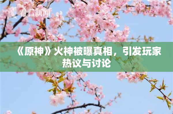 《原神》火神被曝真相，引发玩家热议与讨论
