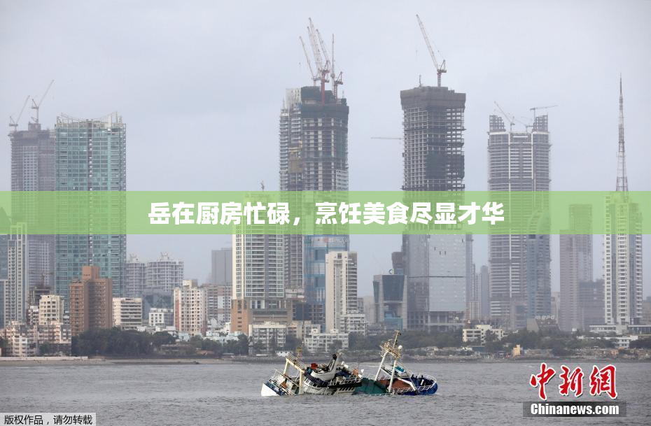 岳在厨房忙碌，烹饪美食尽显才华
