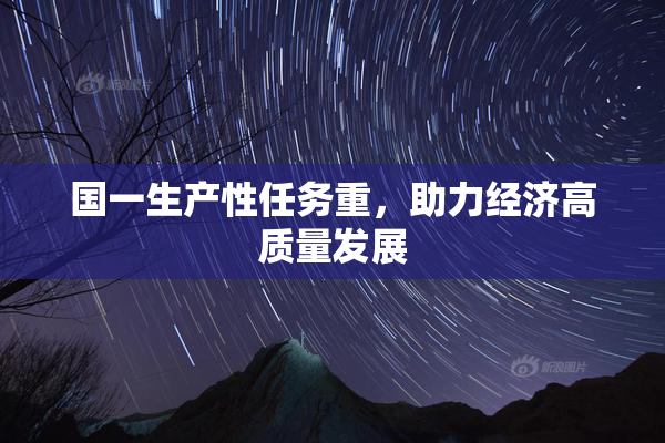 国一生产性任务重，助力经济高质量发展