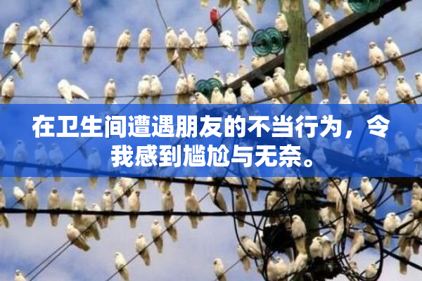 在卫生间遭遇朋友的不当行为，令我感到尴尬与无奈。