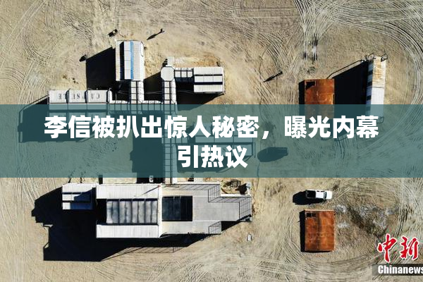 李信被扒出惊人秘密，曝光内幕引热议