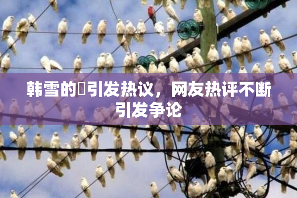 韩雪的婬引发热议，网友热评不断引发争论