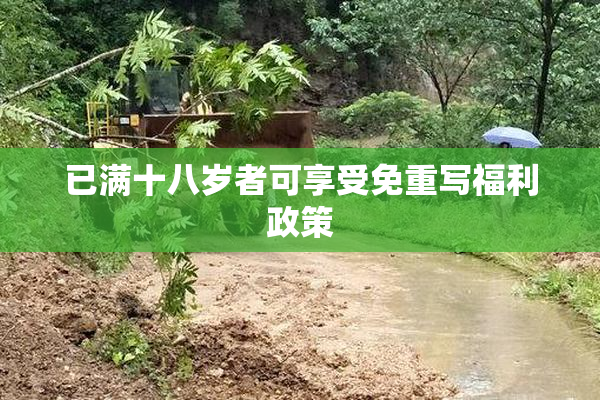已满十八岁者可享受免重写福利政策