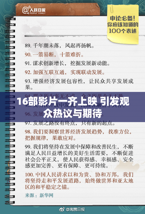 16部影片一齐上映 引发观众热议与期待