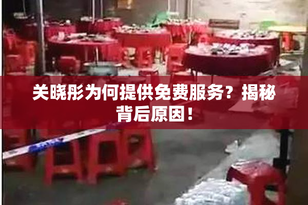 关晓彤为何提供免费服务？揭秘背后原因！