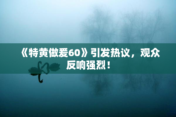 《特黄做爰60》引发热议，观众反响强烈！
