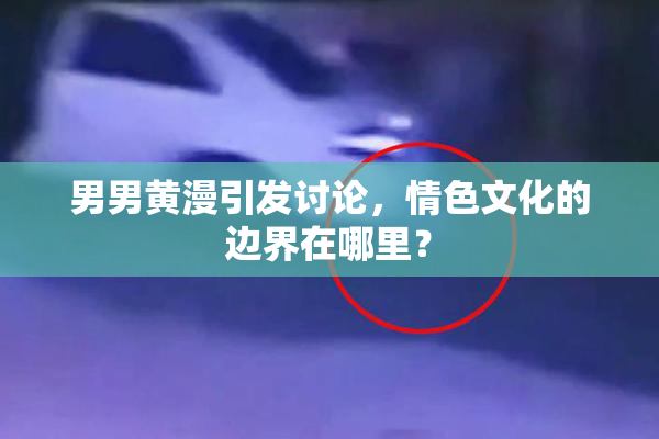 男男黄漫引发讨论，情色文化的边界在哪里？