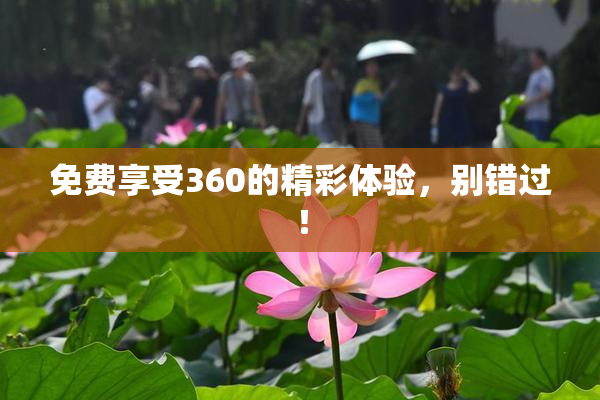 免费享受360的精彩体验，别错过！